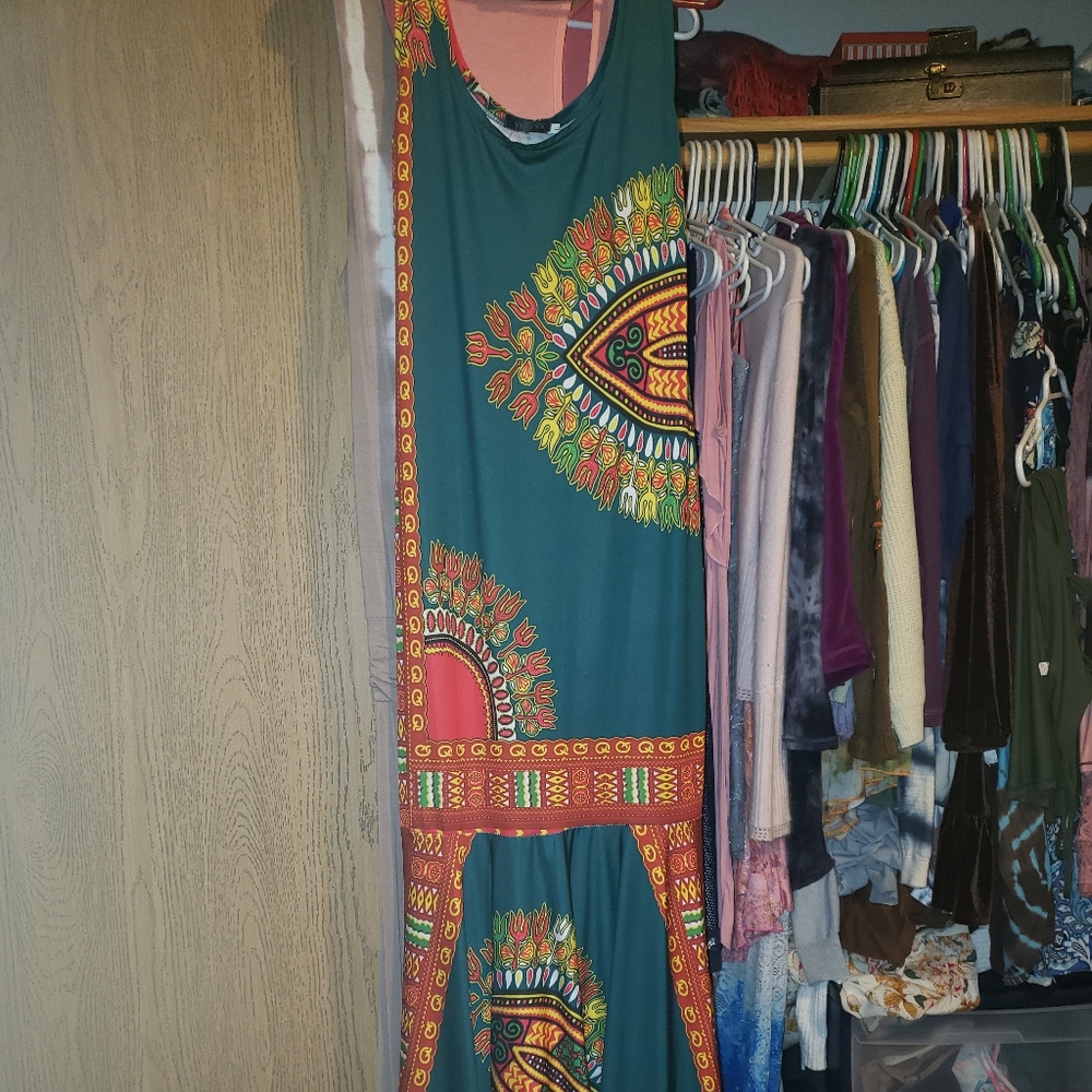 Yiliya long multi-colored mermaid cut dress